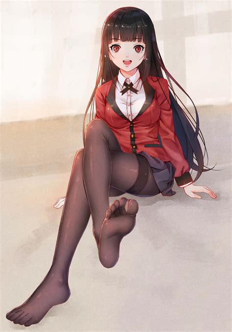 Safebooru 10s 1girl Black Hair Black Legwear Feet Highres Hime Cut