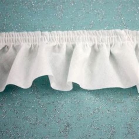 2 Inch Wide White Ruff Ruffle Cotton Fabric Trim By Brodderstubs