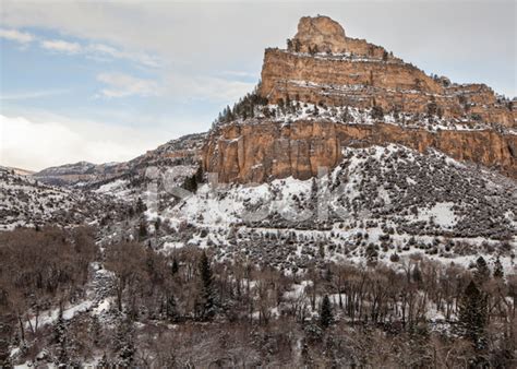 Mountain View Fromtensleep Wyoming Winter Season Stock Photo Royalty