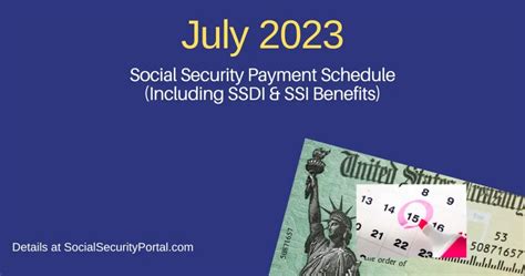 Social Security Schedule July 2023 Payment Dates Social Security Portal