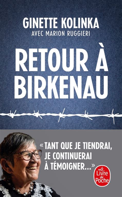 Retour à Birkenau Ginette Kolinka Marion Ruggieri Livre De Poche