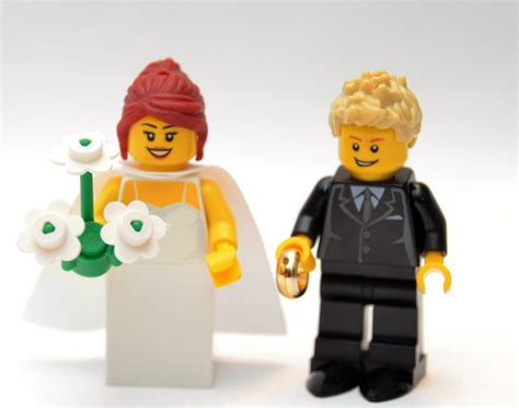 custom lego minifigure bridal couple ~ wedding lego ~ bride and groom custom lego ~ lego wedding