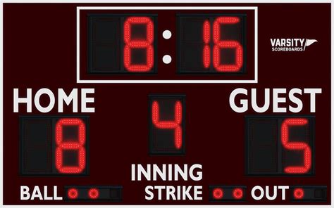 3312 Baseballsoftball Scoreboard Varsity Scoreboards