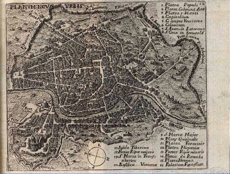 Giclee Wall Map Rome 1676 Mappe Antiche Mappa Della Citta Mappe Depoca