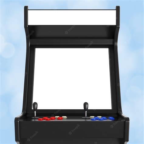 Premium Photo Gaming Arcade Machine With Blank Screen For Your Design