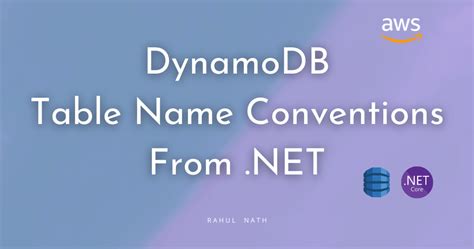 Understanding Table Name Conventions And Dynamodbtable Attribute Dnt