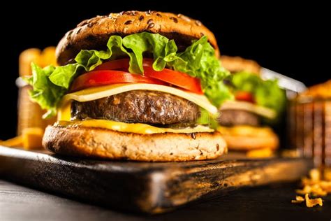 Delicious Grilled Burgers Stock Image Image Of Fresh 125602679