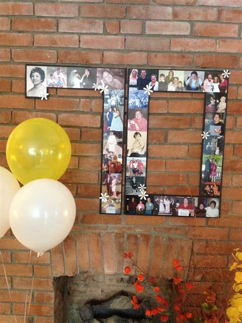 If you are looking for the best 70th birthday gift for your loved one, we are here to help you. Photo display at mom's 70th birthday party. | 70th ...