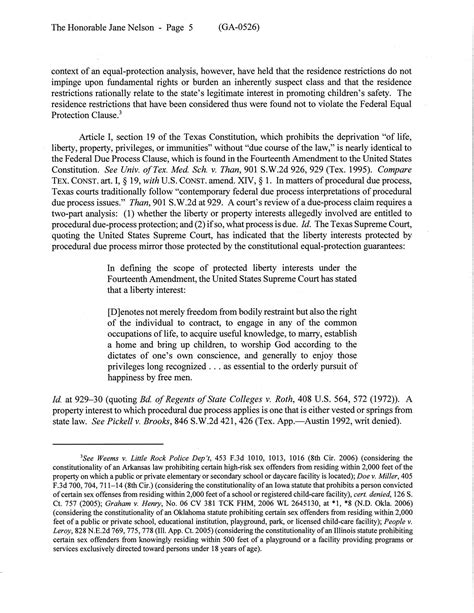 Texas Attorney General Opinion Ga 0526 Page 5 Of 7 The Portal To