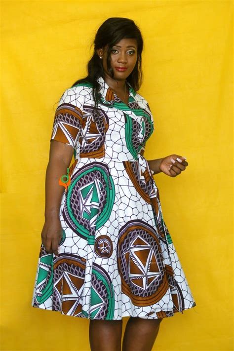 Large Pattern African Print Maxi Dressafrican Women Office Attireankara Waist Belt Midi Dress