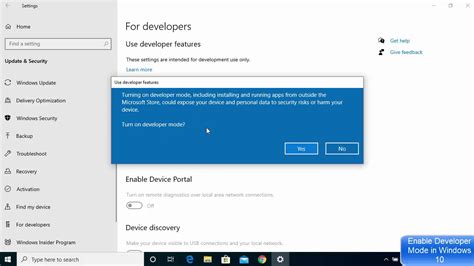 ️ How To Enable Developer Mode In Windows 10 Youtube