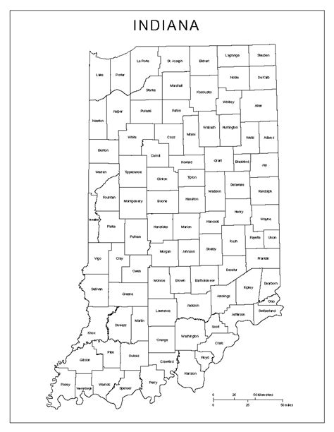 Indiana Labeled Map