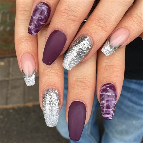 From glittered cuticles to tiny gold wires, minimalist nail art is guaranteed to take your nail game from zero to one hundred in less time than you can say 'negative space manicure'. Day 100: Purple Matte Nail Art - - NAILS Magazine