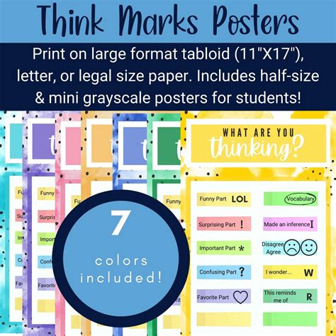 Think Marks Posters, Desk Tags, & Bookmarks!  HuddleTeach