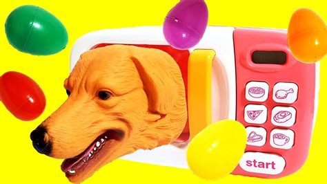 Learn Animals Name And Sound For Kids Surprise Toys Microwave Oven
