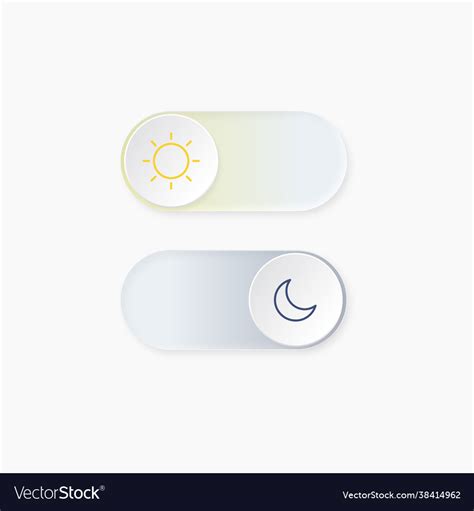 Day Night Switch Mobile App Icon Interface Design Vector Image