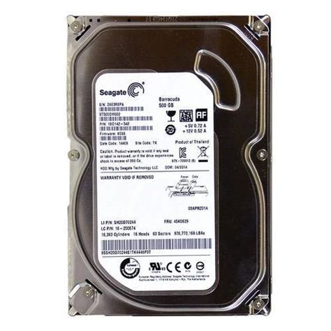 500gb Seagate Desktop Hard Disk Storage Capacity 500 Gb Id