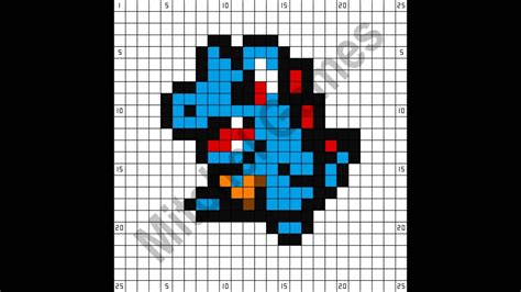 All your favorite pokemon in one place from the first to the eighth generation. Minecraft - Pokémon - Totodile (25x25 Pixel) (Template) - YouTube