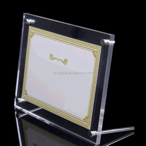 11x17 Contemporary Acrylic Photo Frame Acrylic L Frames Counter Screw Acrylic Certificate