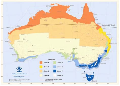 The Eight Climatic Zones Of Australia From The Building Code Of
