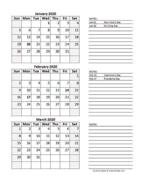 Printable 2020 Quarterly Free Printable Quarterly Calendar 2021