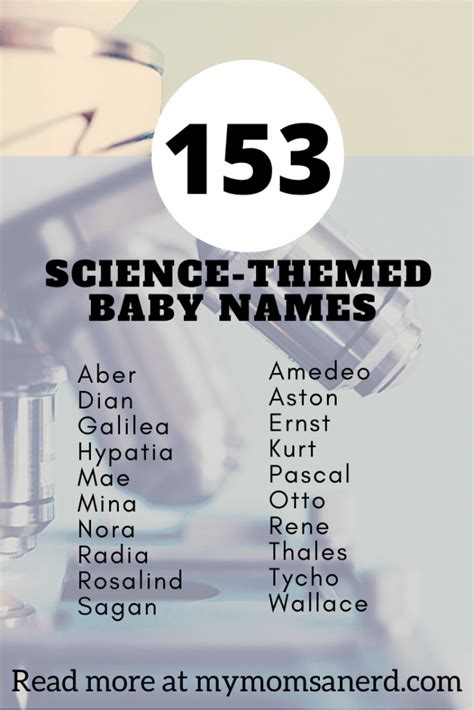 153 Science Baby Names Baby Names For Science Nerds And Geeks • My Mom