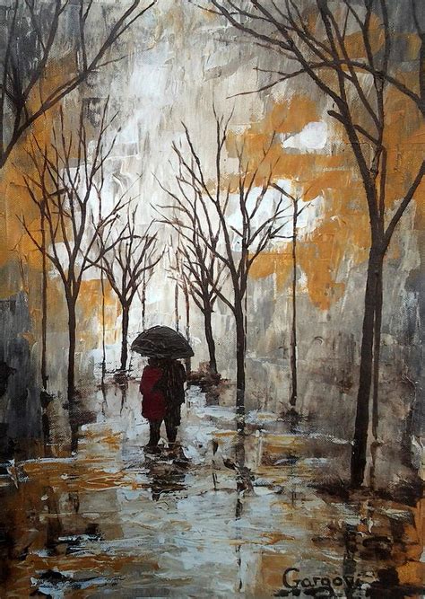 Autumn Rain Painting By Milena Hristova