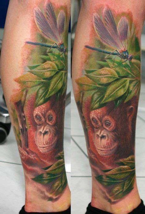 More and more people are getting into body art, but how do you go about choosing a design? orangutan tattoos - Google Search | Calf tattoo, Animal ...