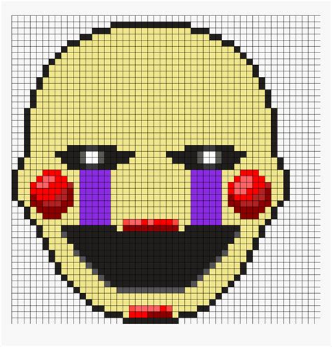 Drawn Pixel Art Fnaf Puppet Grid Minecraft Pixel Art Hd Png Download