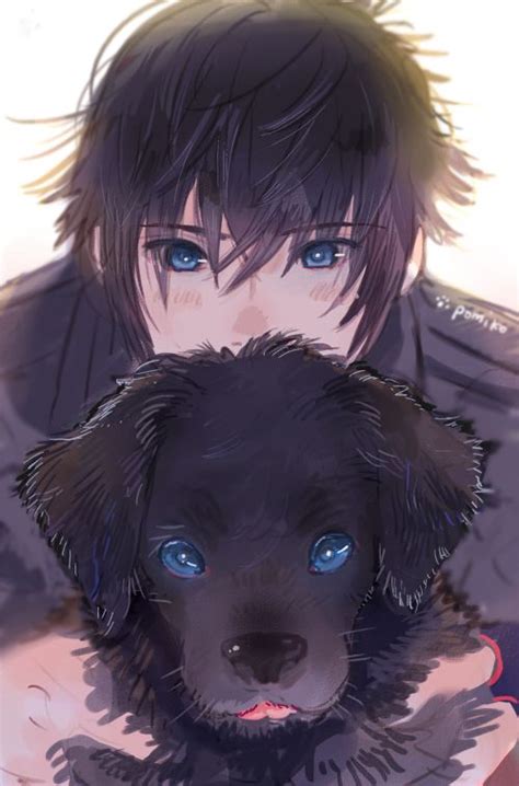 Grafika Anime Blue Eyes And Anime Boy Art Anime Guy Pinterest
