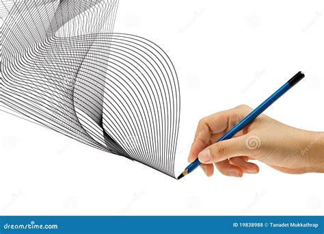 Drawing With Pencil In Hand Stock Photo Image Of Human Person 19838988