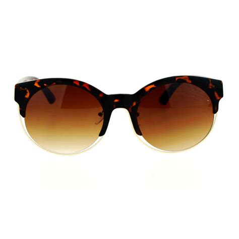 Sa106 Womens Half Horn Rim Retro Hipster Sunglasses Ebay