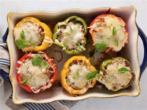 Beef And Cauliflower Rice Stuffed Peppers
