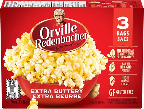 Orville Redenbacher Popcorn Microwave Extra Buttery 3 Packs X 12