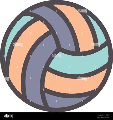 Ball Of Volleyball Icon Sport Hobby Competition And Game Theme Vector