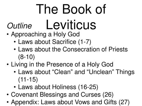 Ppt The Book Of Leviticus Powerpoint Presentation Free Download Id