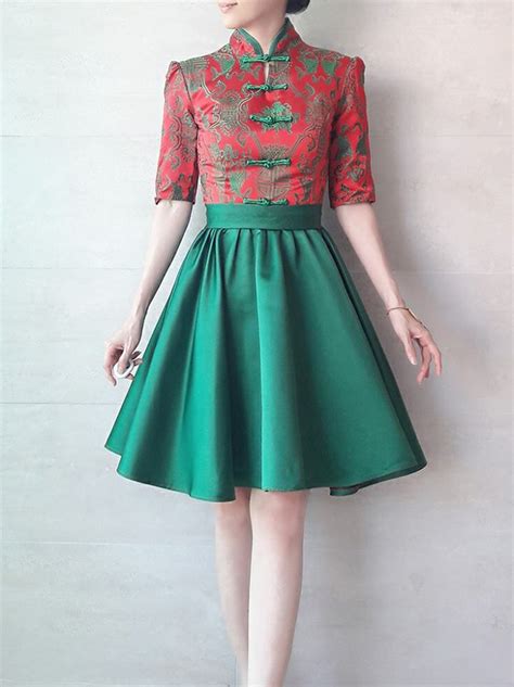 Modern Qipao Short Dress Jolivia Co