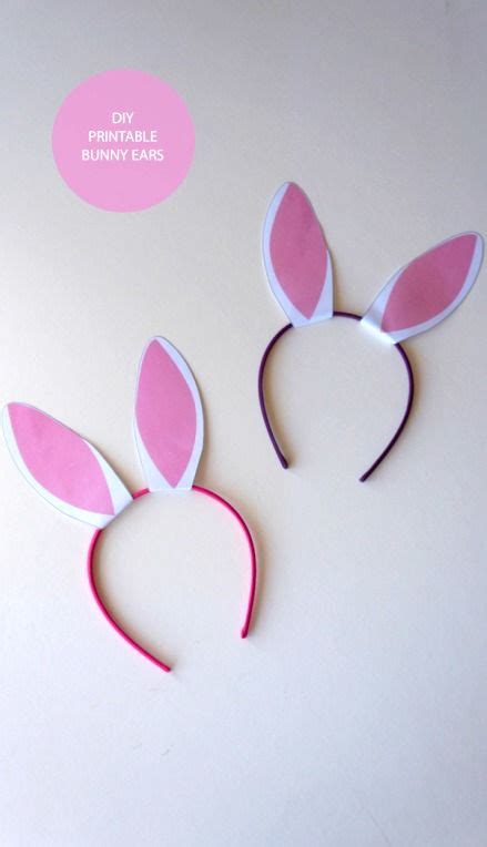 Make Your Own Bunny Ears With A Headband Diy Bunny Ears Paper Bunny