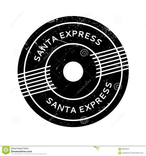 Santa Express Rubber Stamp Stock Illustration Illustration Of Clearcut