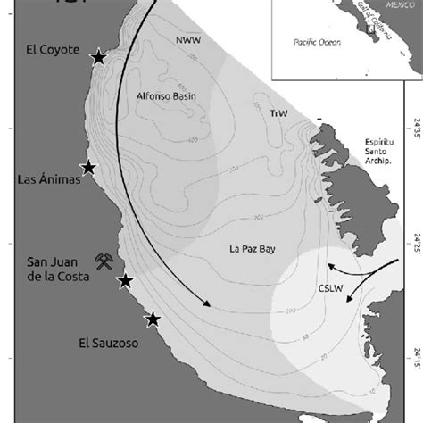 Study Sites In The South Western Of The Gulf Of California Baja