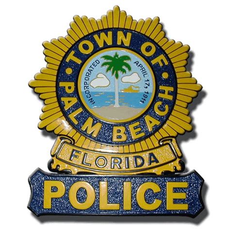 Palm Beach Florida Police Badge Plaque American Plaque Company