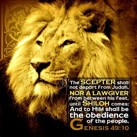 Genesis 4910 The Sceptre Shall Not Depart From Judah Nor A Lawgiver