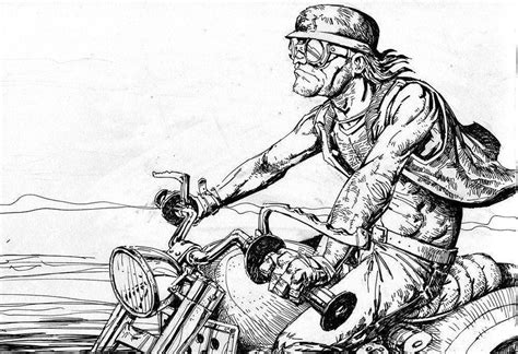 Download Easy Rider Motorbike Sketch Wallpaper