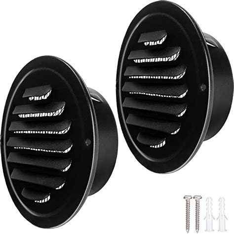 4 Round Soffit Air Vent Louanxpert Black Paint Stainless Steel Louver