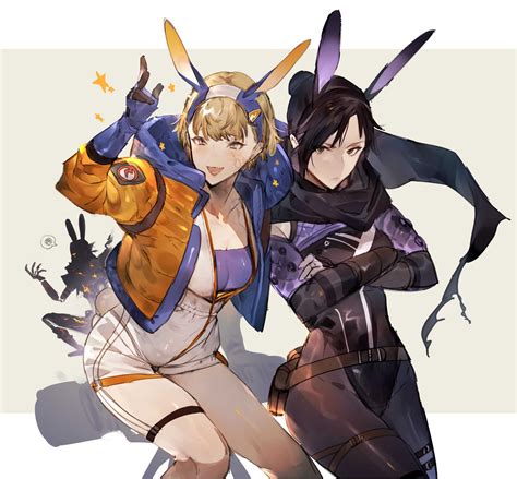 wraith and wattson by artist mytb mono r apexlegends