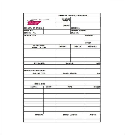 This is an example of a product specification sheet template included with smartdraw. 11+ Spec Sheet Templates - PDF, DOC | Free & Premium Templates