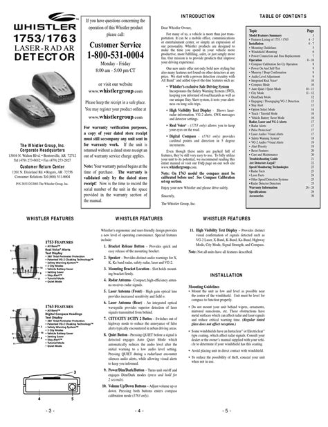 Whistler 1700 Series User Manual Pdf Download Manualslib