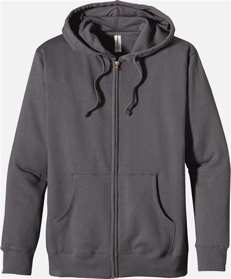 Charcoal Zip Up Hoody Organic Cotton 9 Oz Hoodies Zip Hoodie Mens