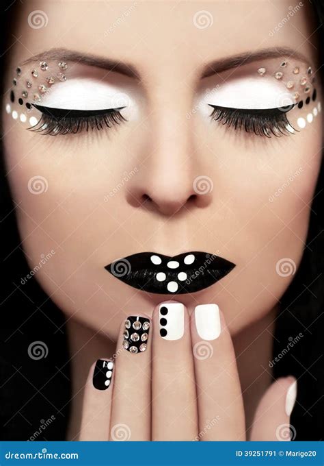 Black And White Makeup Stock Image Image Of Creativity 39251791