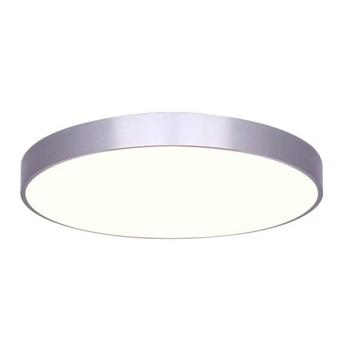 Canarm Low Profile Edgeless 9 In Brushed Nickel Integrated Led Flush